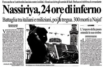 Bătălia de la Nasiriyah în publicaţii din Italia
